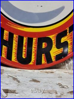 Vintage Hurst Porcelain Sign Old Automotive Race Car Shifter Aftermarket Parts