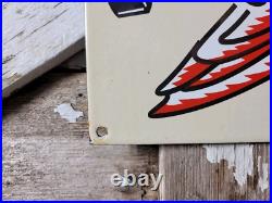 Vintage Iskenderian Porcelain Sign 30 Old Poly Dyne Car Auto Parts Profile Cams