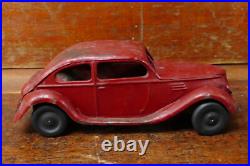 Vintage Kingsbury Lincoln Zephyr Windup Pressed Steel Sedan Car Parts/Restore