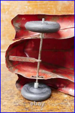 Vintage Kingsbury Lincoln Zephyr Windup Pressed Steel Sedan Car Parts/Restore