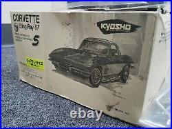 Vintage Kyosho R/C 1/9.6 Nostalgic Series 1967 Corvette Sting Ray Engine 2 speed
