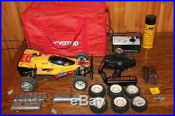 Vintage Kyosho Salute 4WD RC CAR LOT WITH CONTROLS, bAG & MORE WORKING