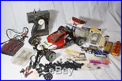 Vintage Kyosho Turbo Optima Mid Special 4WD 1/10 RC Buggy Car, Remote n Extras