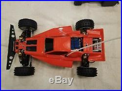 Vintage Kyosho Turbo Optima with box, decals, instructions and radio, runs