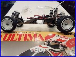 Vintage Kyosho Turbo Ultima Buggy, Rare with Original Body, Wing, Box and Decals