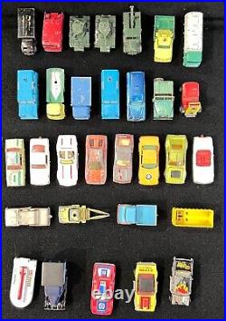 Vintage Lesney & Later Dated Matchbox Lot of Cars & Trucks, Parts Playworn