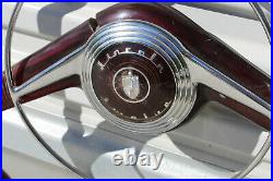 Vintage Lincoln Steering Wheel w Horn Ring OEM Translucent RED hot rod custom