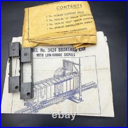 Vintage Lionel 3424 Brakeman Car with Original Box & 3424-100 Low Bridge Parts