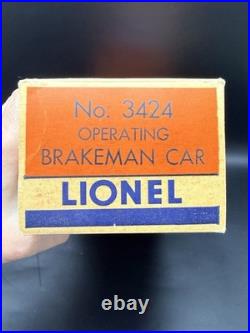 Vintage Lionel 3424 Brakeman Car with Original Box & 3424-100 Low Bridge Parts