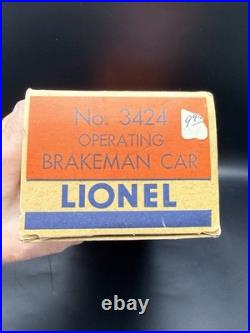 Vintage Lionel 3424 Brakeman Car with Original Box & 3424-100 Low Bridge Parts