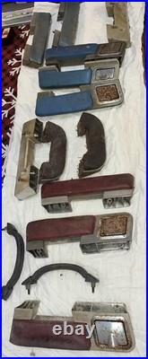 Vintage Lot Of 14 Car Part Replacements. Rear arm rests with ash tray Handles