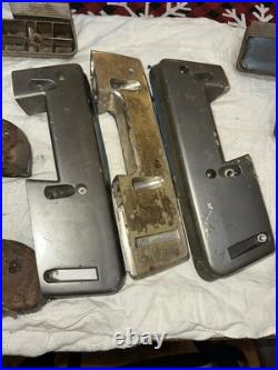 Vintage Lot Of 14 Car Part Replacements. Rear arm rests with ash tray Handles