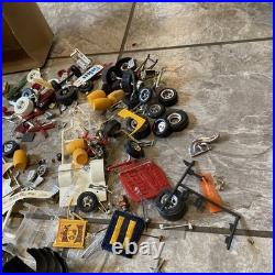 Vintage Lot Plastic Metal Model Car Part Collection Junkyard 124 125 Nascar