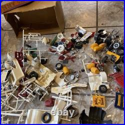 Vintage Lot Plastic Metal Model Car Part Collection Junkyard 124 125 Nascar