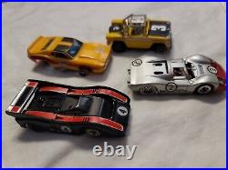 Vintage Lot of AURORA AFX Tyco Pro HO Slot Car Body Parts Chassis Tires Magnets