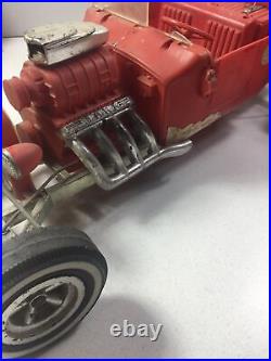 Vintage MARX BIG RED HOT ROD T-Bucket Classic Toy Race Car Parts Restore
