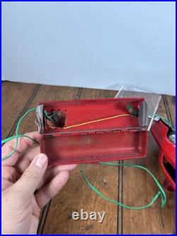 Vintage MARX Battery Operated Fire Chief TIN CAR Lot Of 2 PARTS ONLY Repair