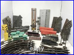 Vintage MODEL TRAIN SET / Parts HUGE LOT Track, Cars, Posts, Crossings Etc