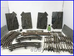 Vintage MODEL TRAIN SET / Parts HUGE LOT Track, Cars, Posts, Crossings Etc