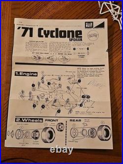 Vintage MPC 1971 MERCURY CYCLONE SPOILER 125 Scale 7124 Box & Parts Model Car