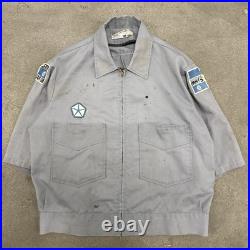 Vintage Masterprest 1970's Chrysler Car Parts Zip Up Jacket Medium