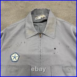 Vintage Masterprest 1970's Chrysler Car Parts Zip Up Jacket Medium