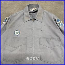 Vintage Masterprest 1970's Chrysler Car Parts Zip Up Jacket Medium