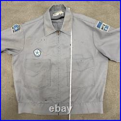 Vintage Masterprest 1970's Chrysler Car Parts Zip Up Jacket Medium