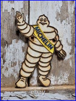 Vintage Michelin Man Sign Old Cast Iron 8 Auto Vehicle Car Truck Parts Tires