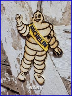 Vintage Michelin Man Sign Old Cast Iron 8 Auto Vehicle Car Truck Parts Tires