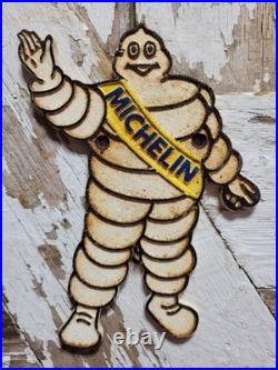 Vintage Michelin Man Sign Old Cast Iron 8 Auto Vehicle Car Truck Parts Tires