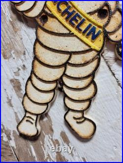 Vintage Michelin Man Sign Old Cast Iron 8 Auto Vehicle Car Truck Parts Tires