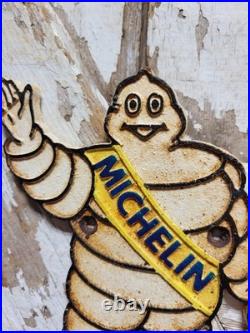 Vintage Michelin Man Sign Old Cast Iron 8 Auto Vehicle Car Truck Parts Tires
