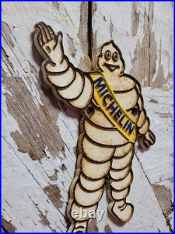 Vintage Michelin Man Sign Old Cast Iron 8 Auto Vehicle Car Truck Parts Tires