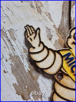Vintage Michelin Man Sign Old Cast Iron 8 Auto Vehicle Car Truck Parts Tires