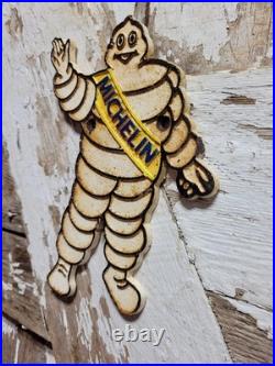 Vintage Michelin Man Sign Old Cast Iron 8 Auto Vehicle Car Truck Parts Tires
