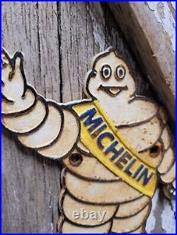 Vintage Michelin Man Sign Old Cast Iron 8 Automotive Vehicle Car Parts Tires