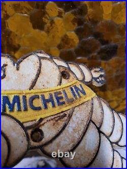 Vintage Michelin Man Sign Old Cast Iron 8 Automotive Vehicle Car Parts Tires