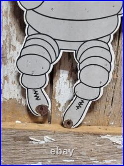 Vintage Michelin Porcelain Sign Old Bike Tire Auto Parts Car Tire Rubber Man 16