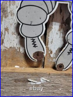 Vintage Michelin Porcelain Sign Old Bike Tire Auto Parts Car Tire Rubber Man 16