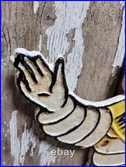 Vintage Michelin Sign Old 14 Cast Iron Tire Automotive Car Truck Service Parts