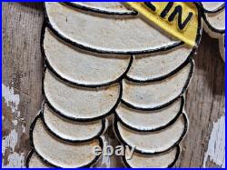 Vintage Michelin Sign Old 14 Cast Iron Tire Automotive Car Truck Service Parts