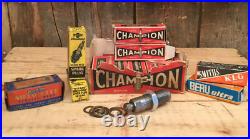 Vintage Mixed Lot 12 NOS Champion Spark Plugs & Misc Car Parts Auto Car Garage Vintage Mixed Lot 12 NOS Champion Spark Plugs & Misc Car Parts Auto Car Garage