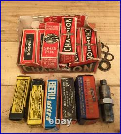 Vintage Mixed Lot 12 NOS Champion Spark Plugs & Misc Car Parts Auto Car Garage Vintage Mixed Lot 12 NOS Champion Spark Plugs & Misc Car Parts Auto Car Garage