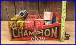 Vintage Mixed Lot 12 NOS Champion Spark Plugs & Misc Car Parts Auto Car Garage Vintage Mixed Lot 12 NOS Champion Spark Plugs & Misc Car Parts Auto Car Garage