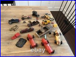 Vintage Model Car Box Derby Junkyard Lot Parts Pieces Hot Rods Indy Car Chevy ++