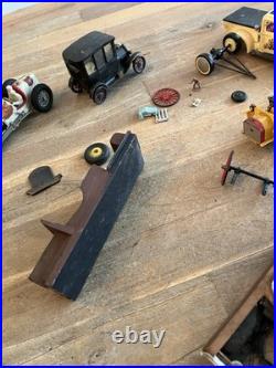 Vintage Model Car Box Derby Junkyard Lot Parts Pieces Hot Rods Indy Car Chevy ++