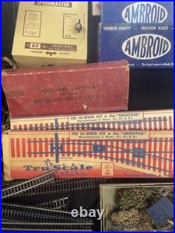 Vintage Model Train Parts Lot Cars, Track, Transformers, Tools, Hardware