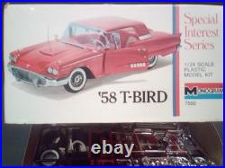 Vintage Monogram'58 T-Bird Model Kit Made In 1974, Still On Parts Tree 51yo