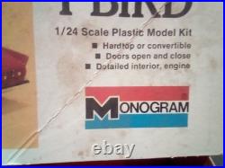 Vintage Monogram'58 T-Bird Model Kit Made In 1974, Still On Parts Tree 51yo